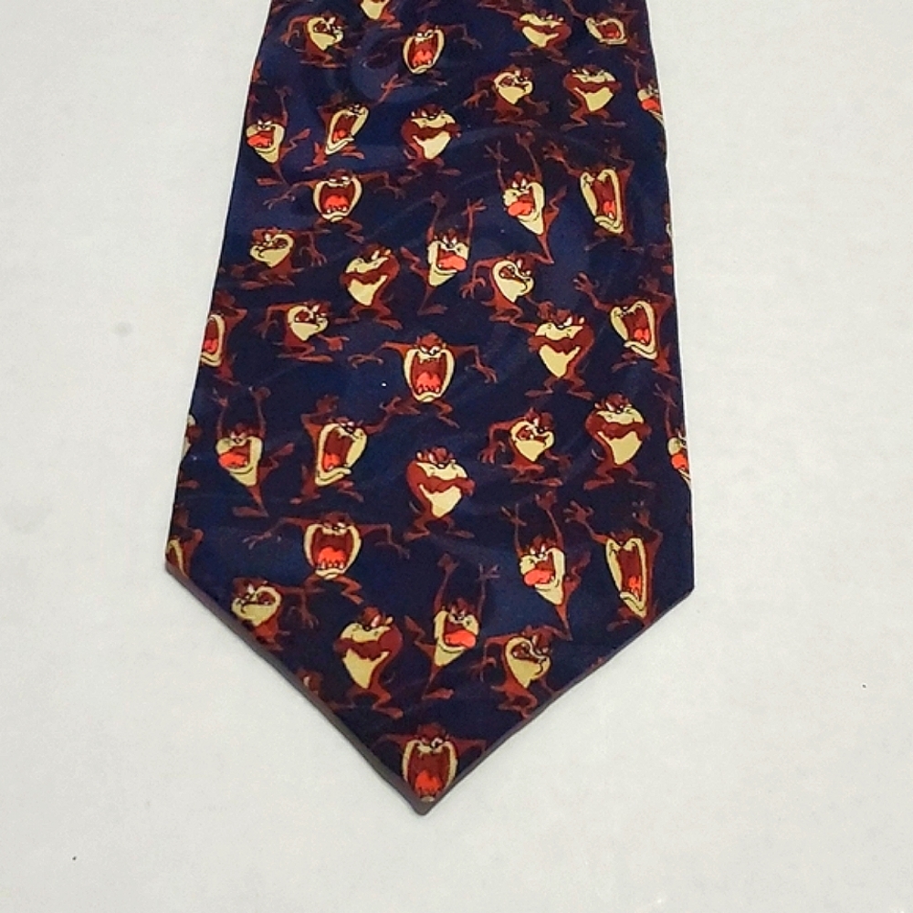 Vintage Funny Navy Tasmanian Devil Looney Tunes Tie Career